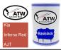 Preview: Kia, Inferno Red, AJT: 500ml Lackdose, von ATW Autoteile West.